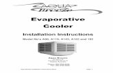 Evaporative Cooler - Eco Pacific | Heating & Cooling ... · this Installation Manual. ... The installation of an Aqua Breeze evaporative cooler must conform ... The unit selection