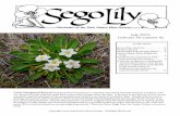 July 2013 (volume 36 number 4) - Utah Native Plant Society · 3 Sego Lily July 2013 36 (4) Bulletin Board 8th Annual Cedar Breaks Wildflower Festival—July 6-21, 2013: The subalpine