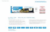 LED TV 55 VLX 7070 BL - images.ep-es.com · LED TV 55 VLX 7070 BL ... PPR value (800 Hz) ... Network access via LAN as well as via internal WiFi on DLNA-certified devices.