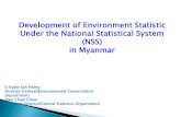 Development of Environment Statistic Under the National ...€¦ · Development of Environment Statistic Under the National Statistical System ... • Vision of Myanmar National Sustainable