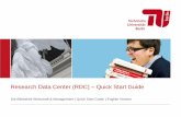 Research Data Center (RDC) Quick Start Guide - TU Berlin€¦ · Research Data Center (RDC) ... Quick Start Guide | English Version. Table ... You can use Bloomberg ONLY after additional