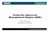 Using the Approvals Management Engine (AME) - .Using the Approvals Management Engine (AME) ... Approvals