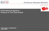 Eliminating Budgeting Fictions In The Real    Eliminating Budgeting â€“ Fictions In The