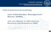 Informationsveranstaltung zum Hohenheimer Management ... · Intelectual Property Management K2./4.W ... Management (geplant) Supply Chain Planung ... System Management K 2. W1
