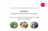 Sedex · • Any ethical audit can be uploaded onto Sedex – BV, SGS, Levelworks, Intertek etc • With an average audit cost of $3,000, Sedex was