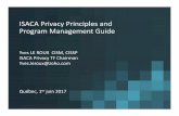 ISACA Privacy Principles and Program Management Guide · ISACA Privacy Principles and Program Management Guide ... principles. Chapter 5—COBIT 5 and ... cost-efficient delivery