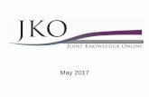 May 2017 - Joint Knowledge Onlinejko.jten.mil/docs/JKO_Overview_May_2017.pdf · Training Transformation Division (CE2T2) ... Future Joint Force Development Deputy Director Joint Education
