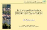 Environmental implications associated with sweet … · Environmental implications associated with sweet sorghum ... material flow analysis ... Sweet Sorghum bioethanol can contribute