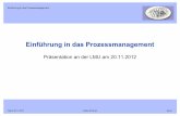 Einführung in das Prozessmanagement - LMU München · Quelle:. Stand: 20.11.2012 Stefan Schinnerl Seite 5 Einführung in das Prozessmanagement