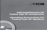 Namenlos-1 - Lautsprecher | Canton€¦ · cables required are enclosed with the unit. Variant 1 calls for connection to the Tape Monitor (also called Tape Il) sockets, as