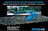 high dampening long lifetime ROSTA overload proof · ROSTA OSCILLATING MOUNTINGS high dampening long lifetime overload proof Elastic Suspension for Screens and Shaker Conveyors ROSTA