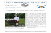 CLAN DONALD NOVA SCOTIA - clandonaldcanada.ca · Page 1 Clan Donald Nova Scotia Spring/Summer 2012 ... Rev. Robyn Brown-Hewitt of the Wolfville ... The Cape Breton Song Collection,