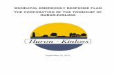 MUNICIPAL EMERGENCY RESPONSE PLAN THE CORPORATION …€¦ · MUNICIPAL EMERGENCY RESPONSE PLAN THE CORPORATION OF THE TOWNSHIP OF HURON-KINLOSS September 01, 2017 . ... be categorized