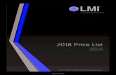 2018 Price List - flynnmetering.comflynnmetering.com/wp-content/uploads/2018/01/LMI_2018-Price-List... · LMI METERING PUMPS, CONTROLLERS, ... Page Page Page Minimum Advertised Price