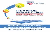 IT’S A WHOLE NEW BALL GAMEs3.amazonaws.com/ustaassets/assets/590/15/10 and under...IT’S A WHOLE NEW BALL GAME FOR KIDS 10 AND UNDER QuickStart Tennis Play Formats 2011 Tournament