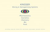 Bio Chemistry KRIEGER Bio Food Molto Mat Range ... MMU with integrated CIP system. The CIP pump, recircula-tion pipework and water connections are integrated in the