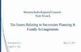 Tax Issues Relating to Succession Planning & Family ...puneicai.org/wp-content/uploads/Download5.pdf · Presentation by: Yogesh A. Thar Western India Regional Council – Pune Branch