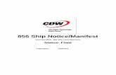 856 Ship Notice/Manifest - Ship Notice/Manifest X12/V4010/856 : 856 Ship Notice/Manifest Status: Final