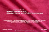Journal of Mechanics of Materials and Structures - … · journal of mechanics of materials and structures vol. 2, no. 5, 2007 numerical and experimental analysis of the static compliance