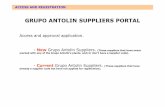 GRUPO ANTOLIN SUPPLIERS PORTAL · Access application: 7º). Filling out and forwarding of Presentation : NEW GRUPO ANTOLIN SUPPLIERS Update and extend the information relating administration,