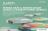 H474 ENGLISH LANGUAGE AND LITERATURE (EMC) · ENGLISH LANGUAGE . AND LITERATURE (EMC) ... A Level English Language and Literature Teacher Guide . ... in The Lost Continent by Bill