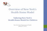 Overview of New York’s Health Home Model Tailoring New … · New York City Bronx Lebanon Hospital Ctr, Bronx Accountable Healthcare Network, Community Care Management Partners,