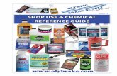 Version 3.0 SHOP USE & CHEMICAL REFERENCE GUIDEolybrake.com/pdf/2015_chemical_brochure_v.3.pdf · SHOP USE & CHEMICAL REFERENCE GUIDE TTable of Contents Pageable of Contents Page