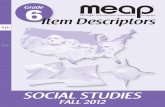 SOCIAL STUDIES - michigan.gov · SOCIAL STUDIES FALL 2012 Grade6 6th 6th 9th 9th Item Descriptors