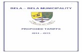 BELA – BELA MUNICIPALITY TARIFFS 20142… · 3.4 Fire Brigade 3.4.1 The proposed sundry tariff increase for 2014/2015 is 5.40% Description ...