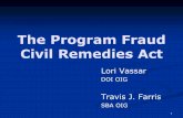 The Program Fraud Civil Remedies Act - nsf.gov Overview.pdf · with an administrative remedy for small- ... Private Organization ... An Introduction to The Program Fraud Civil Remedies