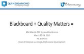 Blackboard and Quality Matters · . QCC Adaptation Checklist ... Blackboard and Quality Matters