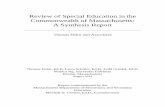 A Synthesis Report - Review of Special Education in the Commonwealth of Massachusetts · 2017-06-15 · Review of Special Education in the. Commonwealth of Massachusetts: ... Comprehensive