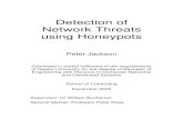 Detection of Network Threats using Honeypots - Napierbill/PROJECTS/pJackson.pdf · Detection of Network Threats using Honeypots Peter Jackson Submitted in partial fulfilment of the