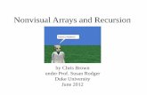 Nonvisual Arrays and Recursion - Duke Computer … Arrays and Recursion by Chris Brown under Prof. Susan Rodger Duke University June 2012 . Nonvisual Arrays •This tutorial will display