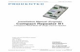 Installation Manual (English) Compact Repeater B1 Word - Repeater-B1-Manual1-EN.docx Author PROCENTEC Subject Compact PROFIBUS DP Repeater B1 Created Date 1/7/2010 3:14:46 PM ...