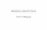 Wireless LAN PC Card - RadioLabs · 2 PC CONFIGURATION ... Built-in diversity antenna LED: ... Wireless LAN PC Card Version 1.0 o o radio. The . ON, OFF The .
