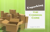 the Common Core - Tangipahoa Parish School System ... the Common Core State Standards requires… Unpacking the standards and understanding what is contained within each one. Identifying