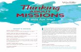 ABOUT MISSIONS - Wycliffe Bible Translators Wycliffe Bible Translators specifically, ... Thinking about missions often begins with questions about God’s will and how that calling