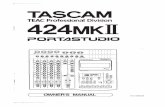 tascam 424mkII manual 2 - Negatronnegatron.org/tascam_424mkII_manual_3.pdfcrosstalk of the TASCAM heads. The transport controls of the 424 MKII are micro- processor operated, ... PORTASTUDIO