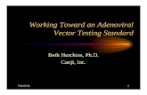Working Toward an Adenoviral Vector Testing … Toward an Adenoviral Vector Testing Standard Beth Hutchins, ... Viral Vectors and Vaccines BioProcessing ... – Pharma/Biotech companiesPublished