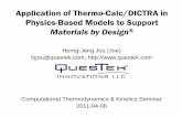 Application of Thermo-Calc/DICTRA in Physics … of Thermo-Calc/DICTRA in Physics-Based Models to Support ... chem Quasi-Binary DG chem ... e J RdR V N J Z C a B m m a C m m R