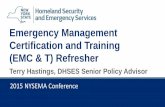 Emergency Management Certification and Training … conferences/2015/Emergency Management...Emergency Management Certification and Training (EMC & T) ... management in New York State,