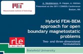 Hybrid FEM-BEM approach for open boundary … University . D2 PHYSICS . Hybrid FEM-BEM approach for open boundary magnetostatic problems . Two- and three-dimensional formulations .