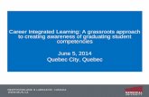 Career Integrated Learning: A grassroots approach to ... · Career Integrated Learning: A grassroots approach to creating awareness of graduating student competencies June 5, ...