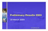 Preliminary Results 2003 - Cobham .Preliminary Results 2003 18 March 2004. ... Avionics £83m Aerospace