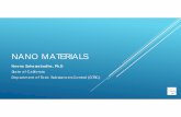 Nano Materials Neena - WSPPNwsppn.org/wp-content/uploads/2011/09/Nano-Materials_Neena-.pdf · NANO MATERIALS Neena Sahasrabudhe, Ph.D. ... sunlight and generate power Nano wire solar