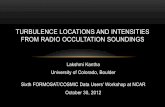 TURBULENCE LOCATIONS AND INTENSITIES FROM RADIO OCCULTATION … · 2013-03-19 · TURBULENCE LOCATIONS AND INTENSITIES FROM RADIO OCCULTATION SOUNDINGS . 2! ... 1 2 3 4 5 6 7 8 9