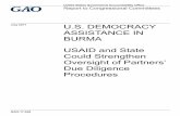 GAO-17-648, U.S. DEMOCRACY ASSISTANCE IN … · 2017-10-04 · Constituencies for Peace (BCP) in Southeast Burma 50 Table 9: ... Democracy through Education for Released Political