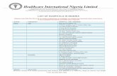 LIST OF HOSPITALS IN NIGERIA - healthcare-ng.com · St. Anthony's Hospital 62/80 Etche Road, Aba Zikora Medical ... Senator O.O. Omilani (Chairman), SDA Sobanjo, D.A. Johnson, L.O.