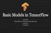 Basic Models in TensorFlow - Stanford University · Basic Models in TensorFlow ... Agenda Review Linear regression in TensorFlow Optimizers Logistic regression on MNIST Loss functions